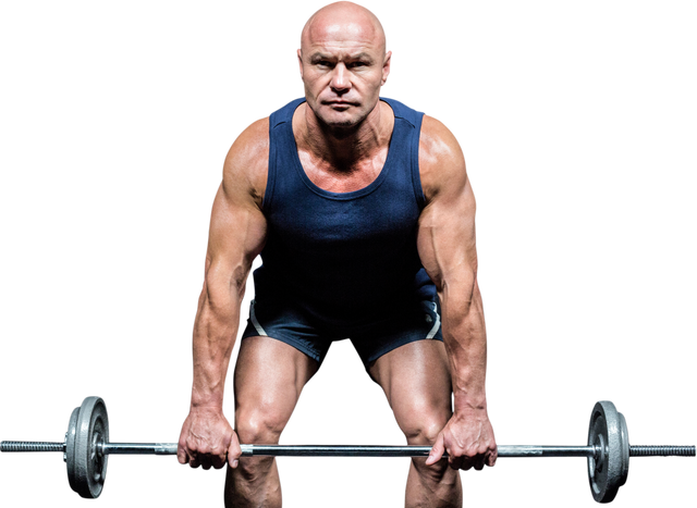 Majestic transparent portrait of muscular middle-aged man weight training with fitness ambitions - Download Free Stock Videos Pikwizard.com