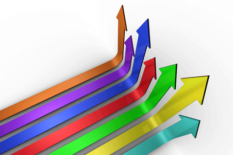 colorful directional arrows on transparent background - Download Free Stock Videos Pikwizard.com