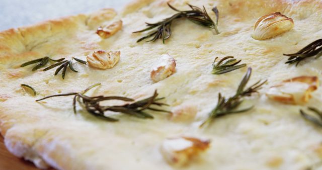 Freshly Baked Focaccia Bread with Rosemary and Garlic - Download Free Stock Images Pikwizard.com