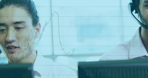 Financial Consultants Analyzing Business Data