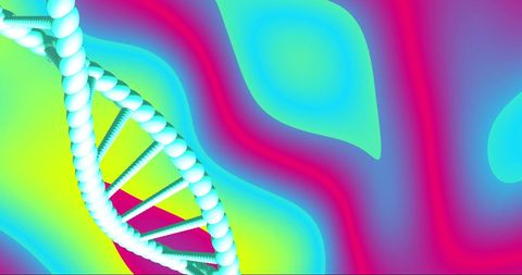 Innovative DNA Helix on Vibrant Abstract Background - Download Free Stock Images Pikwizard.com