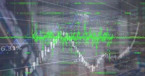 Composite Financial Charts and Corporate Office Blend - Download Free Stock Images Pikwizard.com