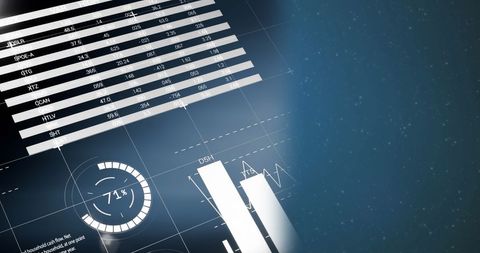 Abstract Digital Data Processing Interface with Statistics - Download Free Stock Images Pikwizard.com