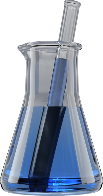 Transparent Flask with Blue Chemical Solution and Test Tube - Download Free Stock Videos Pikwizard.com