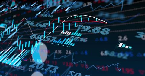 Dynamic Financial Data Processing Display with Charts - Download Free Stock Images Pikwizard.com