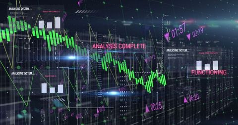 Analyzing Data with Futuristic Financial Graphs and Holographic Displays - Download Free Stock Images Pikwizard.com