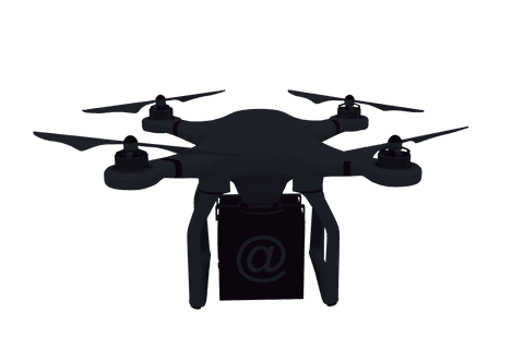 Drone Carrying Mail Symbol Cube on Transparent Background - Download Free Stock Videos Pikwizard.com