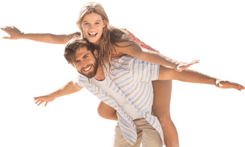 Joyful Caucasian Couple Transparent Vector Embracing Love Concept