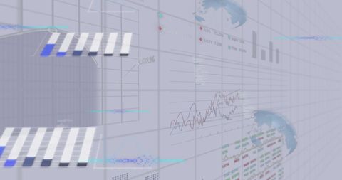 Digital Financial Data Processing and Global Statistics Visualization - Download Free Stock Images Pikwizard.com
