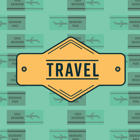 transparent travel icon with boarding pass pattern background - Download Free Stock Videos Pikwizard.com