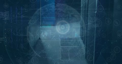Global Data Security and Digital Processing Illustrated in Server Room - Download Free Stock Images Pikwizard.com