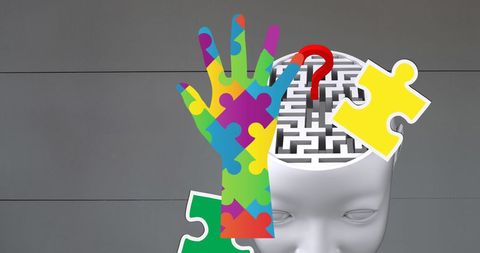 Autism Awareness Month Puzzle Symbolizing Mind and Support - Download Free Stock Images Pikwizard.com