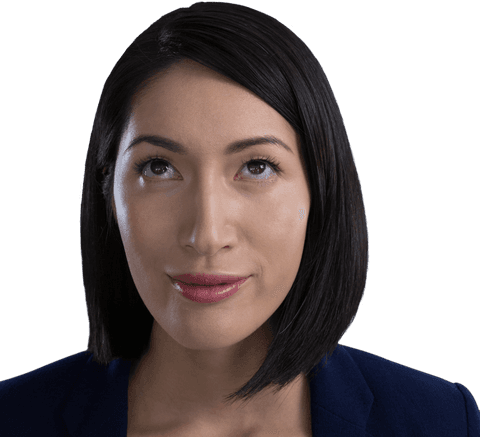 Transparent Background Thoughtful Businesswoman Portrait