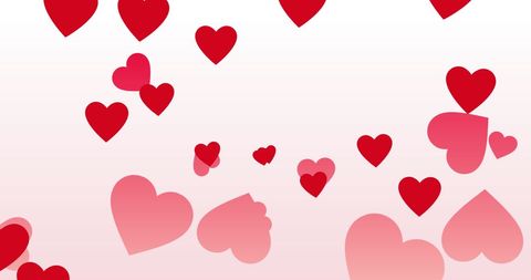 Red Hearts Floating on White Background for Valentine's Day - Download Free Stock Images Pikwizard.com