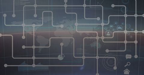 Global Network Interface with Digital Icons