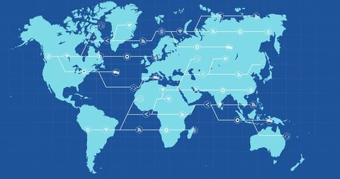Global Networking Concept Map Illustrating Worldwide Connections - Download Free Stock Images Pikwizard.com