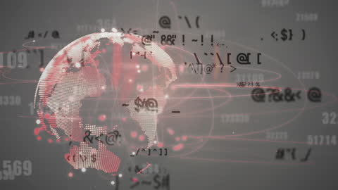 Global Digital Data Connections and Network Concept