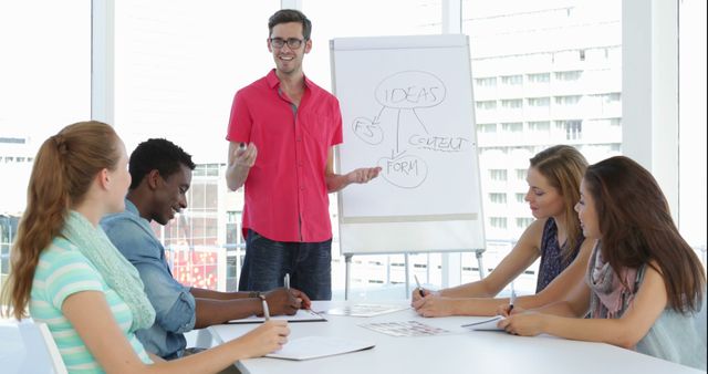 Young Professionals in Office Conducting Presentation and Discussing Ideas - Download Free Stock Images Pikwizard.com