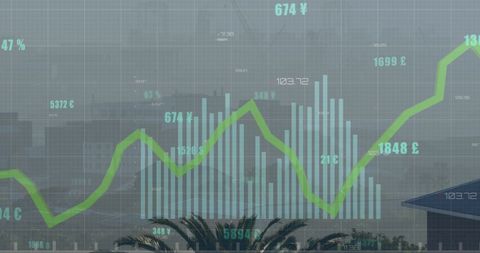 Digital Monetary Trending and Analytics in Urban Backdrop - Download Free Stock Images Pikwizard.com