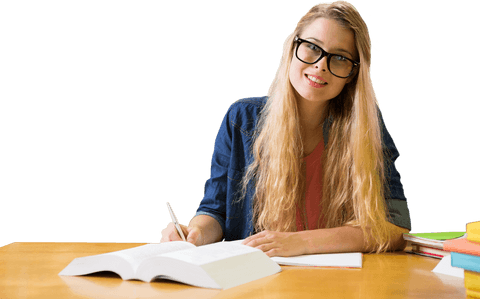 transparent background of student studying in library - Download Free Stock Videos Pikwizard.com