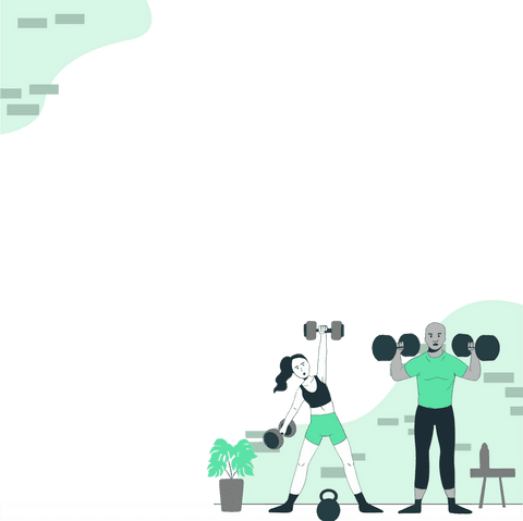 Transparent Background Duo Lifting Weights Vector Illustration