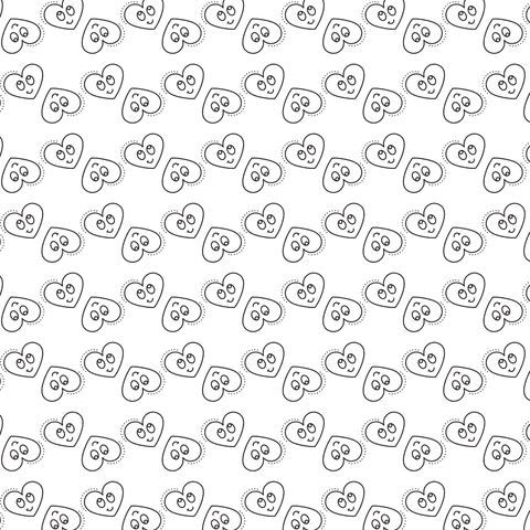 Charming heart pattern design on transparent background for valentine's day