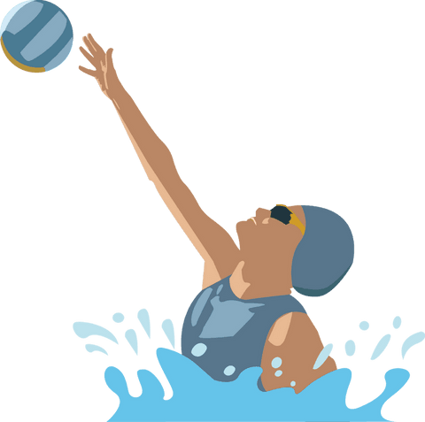 dynamic water polo player reaching for ball with splashes transparent - Download Free Stock Videos Pikwizard.com