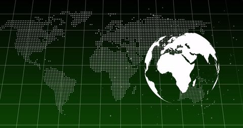 Digital World Map and Grid for Global Business Interface - Download Free Stock Images Pikwizard.com
