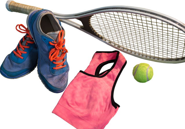 Tennis Equipment on Transparent Background with Shoes, Racket and Ball - Download Free Stock Videos Pikwizard.com