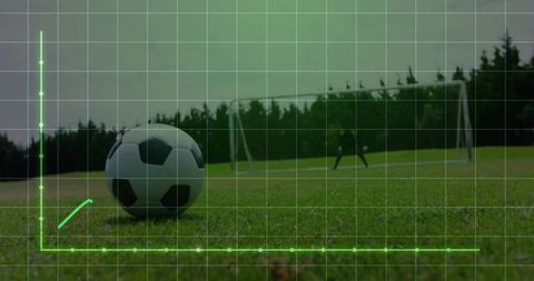 Soccer Ball With Graph Gridding Strategic Football Insights