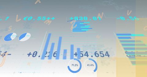 Abstract Data Analytics Visualization with Numbers and Charts - Download Free Stock Images Pikwizard.com