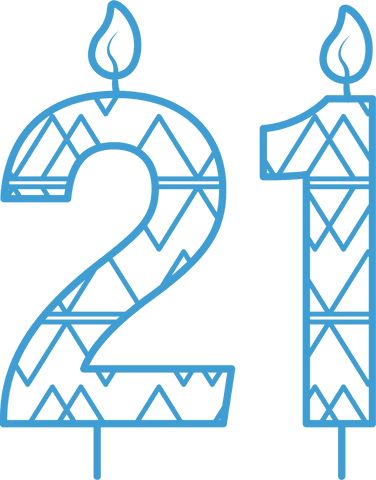 transparent birthday candle number 21 illustration - Download Free Stock Videos Pikwizard.com