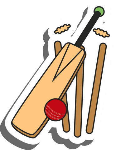 cricket equipment illustration on transparent background - Download Free Stock Videos Pikwizard.com