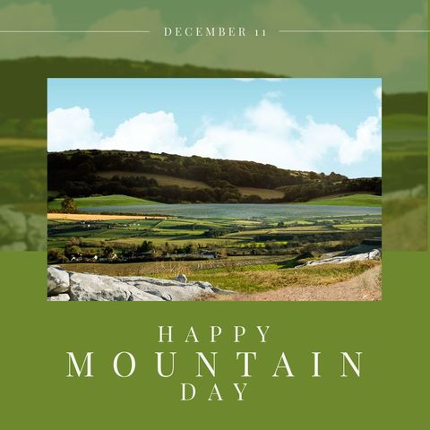 happy mountain day scenic landscape with rolling hills - Download Free Stock Templates Pikwizard.com