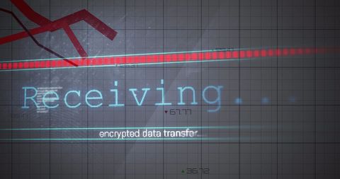 Data Processing Concepts with Encrypted Transmission Overlay - Download Free Stock Images Pikwizard.com