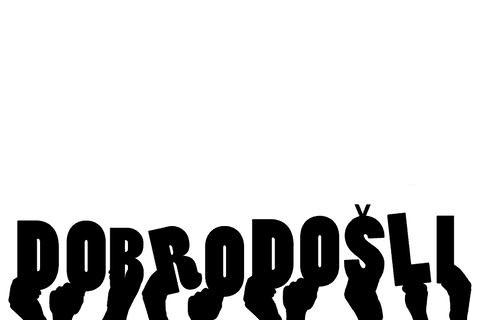 Greeting Concept with Hands and Artistic Text on Transparent Background