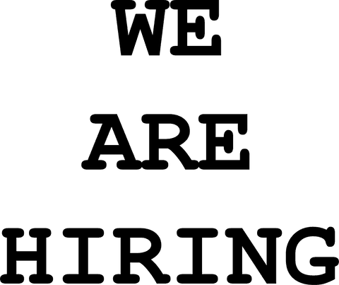 Job Alert: We Are Hiring Visual Banner with Black Call to Action Text