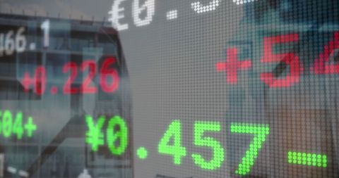 Stock Market Data with Cityscape Background - Download Free Stock Images Pikwizard.com