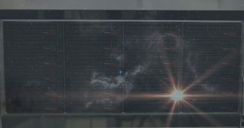 Futuristic network visualization over data screens