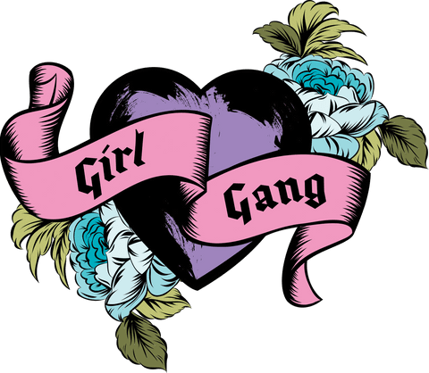 transparent feminine heart flowers girl gang emblem - Download Free Stock Videos Pikwizard.com