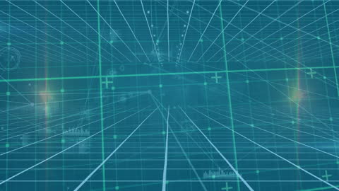 Digital Grids and Data Flow Background with Abstract Connections