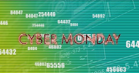 Cyber monday digital data processing background