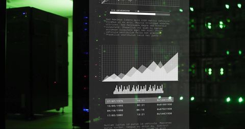 Abstract Digital Data Processing With Connected Servers in Background - Download Free Stock Images Pikwizard.com