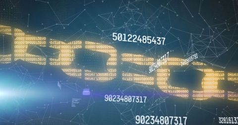 Digital Data Processing with Blockchain Security Interface - Download Free Stock Images Pikwizard.com