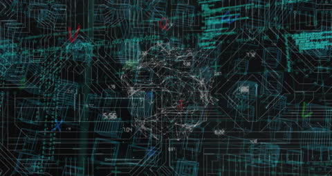 Data Network Connection and Processing Animation