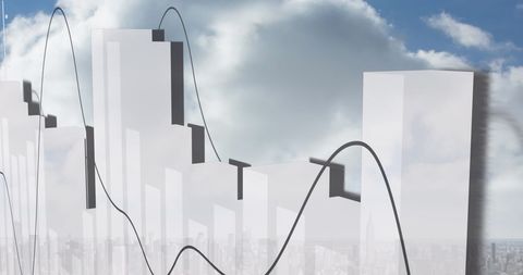 Digital Chart Overlay on Cityscape Illustrating Financial Growth - Download Free Stock Images Pikwizard.com