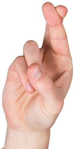Hand Showing Crossed Fingers Gesture on Transparent Background - Download Free Stock Videos Pikwizard.com