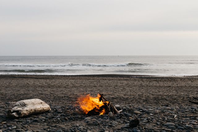 Bonfire beach sand  - Download Free Stock Photos Pikwizard.com
