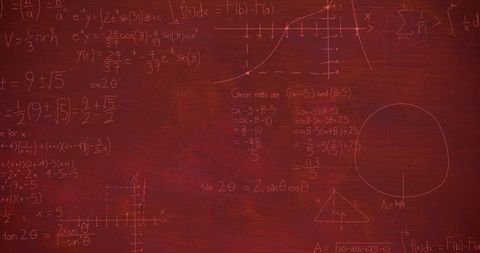 Complex Mathematical Equations on Red Background - Download Free Stock Images Pikwizard.com