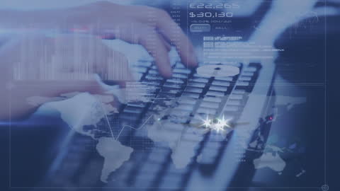 Data Analysis with Futuristic Global Interface Design